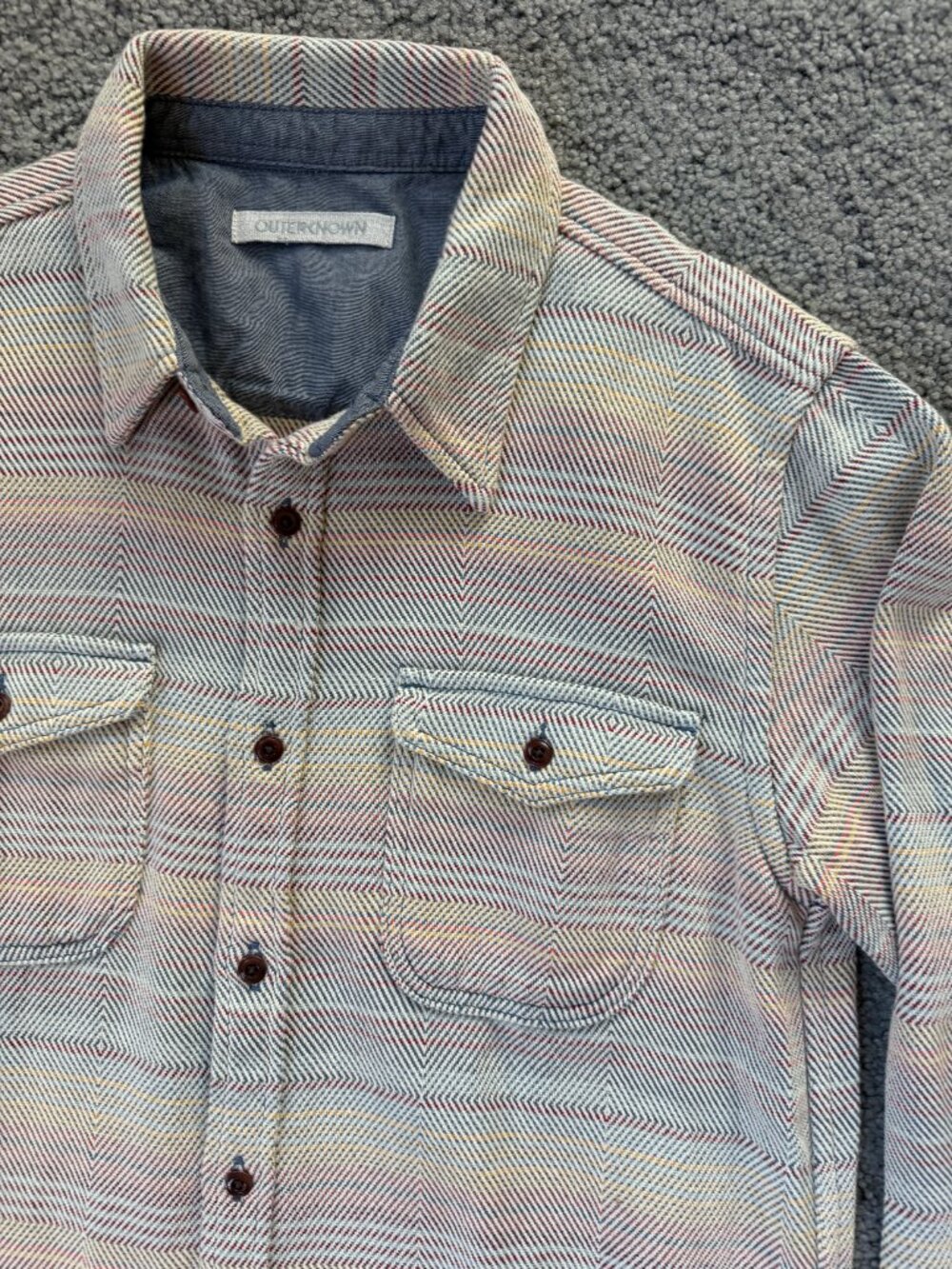 Outerknown Blanket Shirt Sunrise Mojave Stripe Men's Size L - - Picture 4 of 14